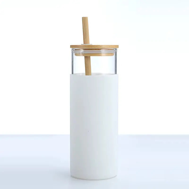 Vaso de Vidrio con Tapa y Carrizo 600ml 86428 Selecto