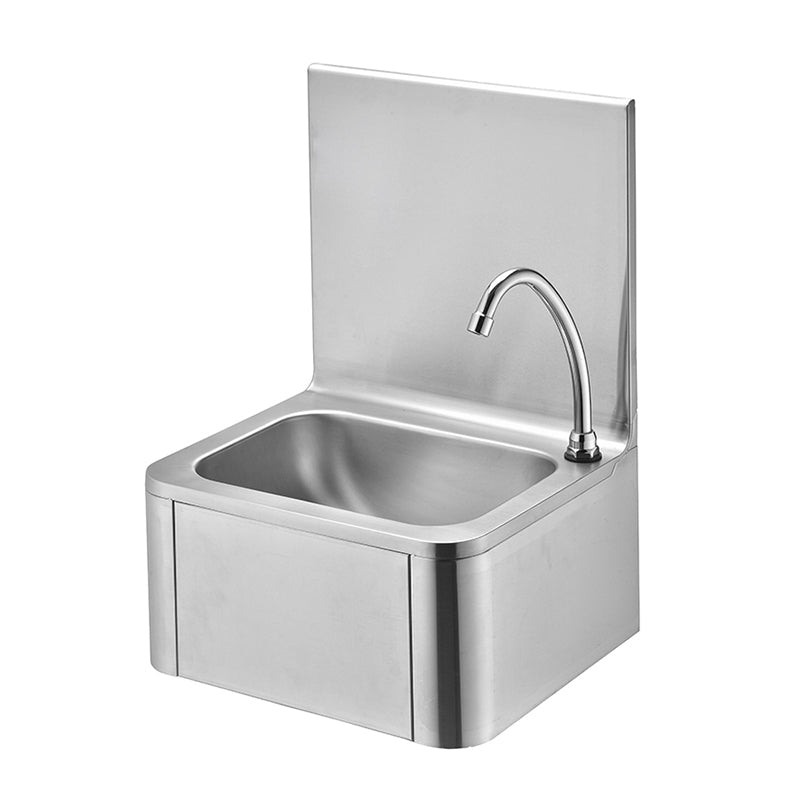 (LLEGANDO 30 DE SEPT) Lavamanos Fregador Comercial Industrial de Pared en Acero Inoxidable – 40×33×57cm con Grifo y Salpicadero 311101