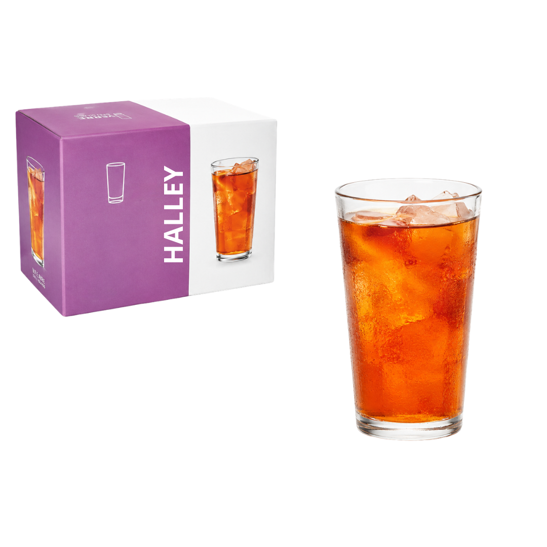 Set 6 Vasos de Vidrio 250ml Halley Citinova PJ-146-9