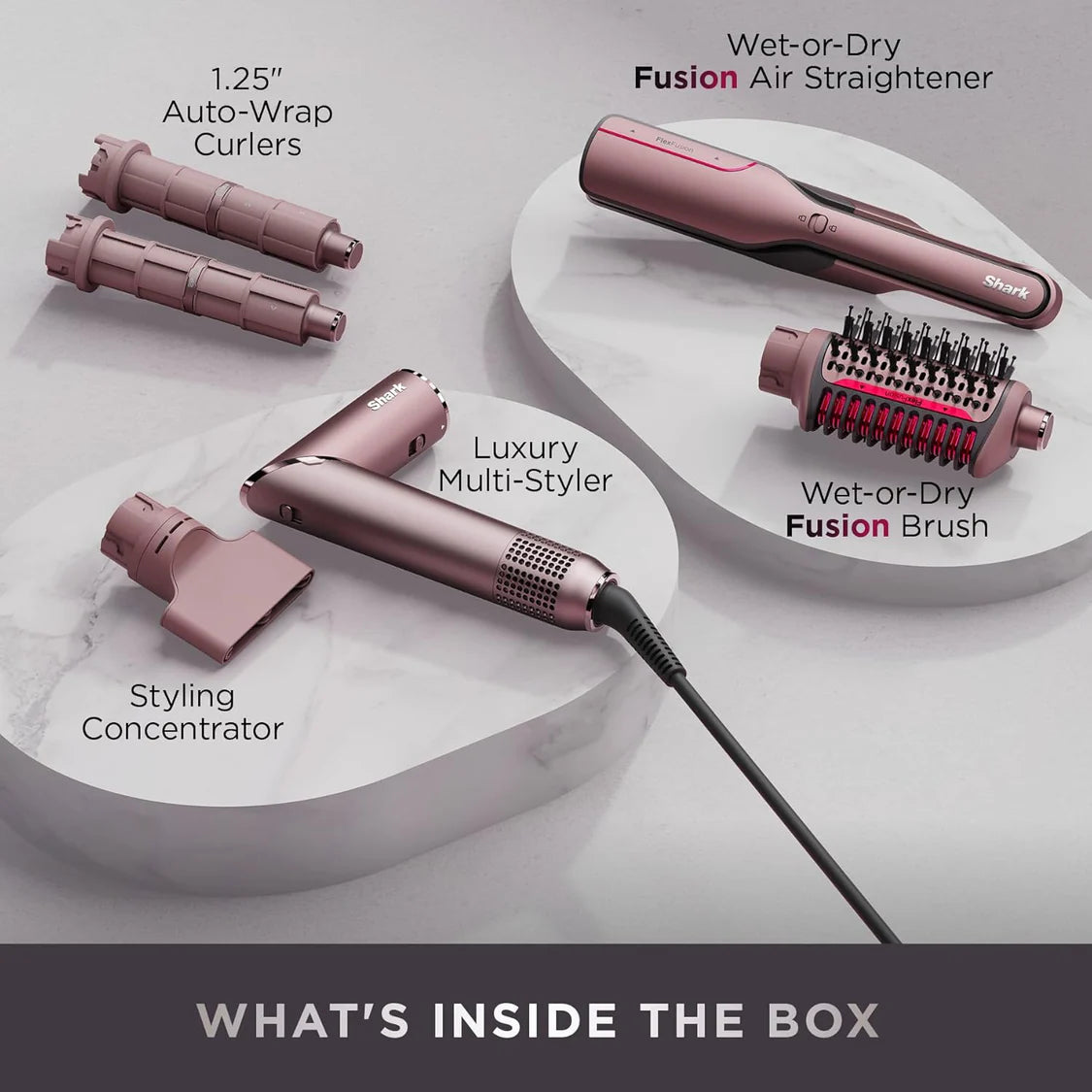 Secador Y Plancha Shark Flexfusion 5 En 1. Cepillo Estilizador Blower De Cabello HD641S.