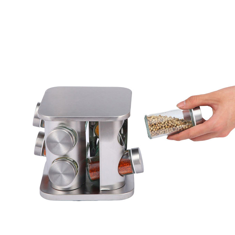 Set de 8 Condimenteros 17x18cm con Base Giratoria 85946