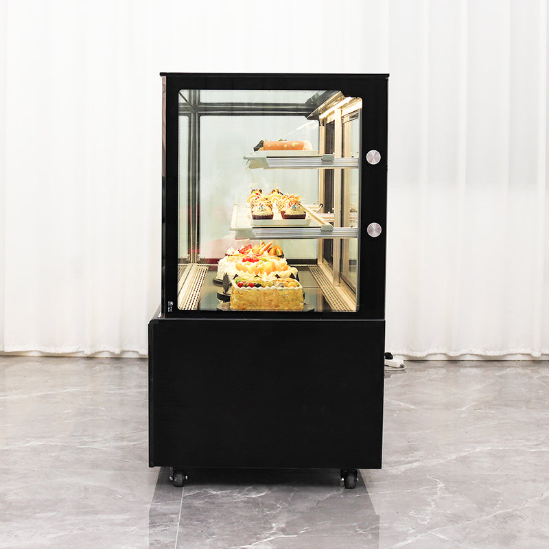 Vitrina Refrigeradora Negro para Dulce 120x150x66cm 110V HVB-5R Pasteles. Pastel.