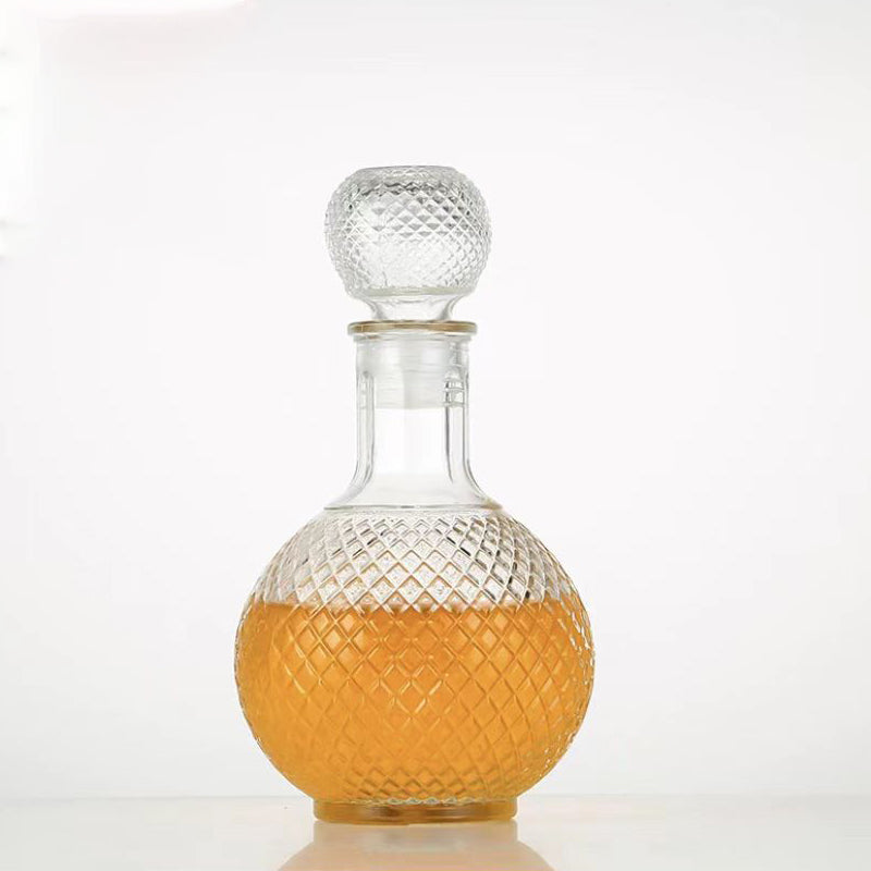 (LLEGANDO 7 DE AGOSTO) Licorera Botella de Vidrio con Tapón 25 cm | Decantador para Whisky, Ron, Brandy y Licores | 87991