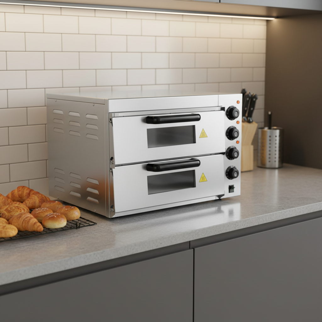 (LLEGANDO 28 DE ENERO) Horno Eléctrico para Pizza de 2 Niveles 220V/60Hz HEP-2ST