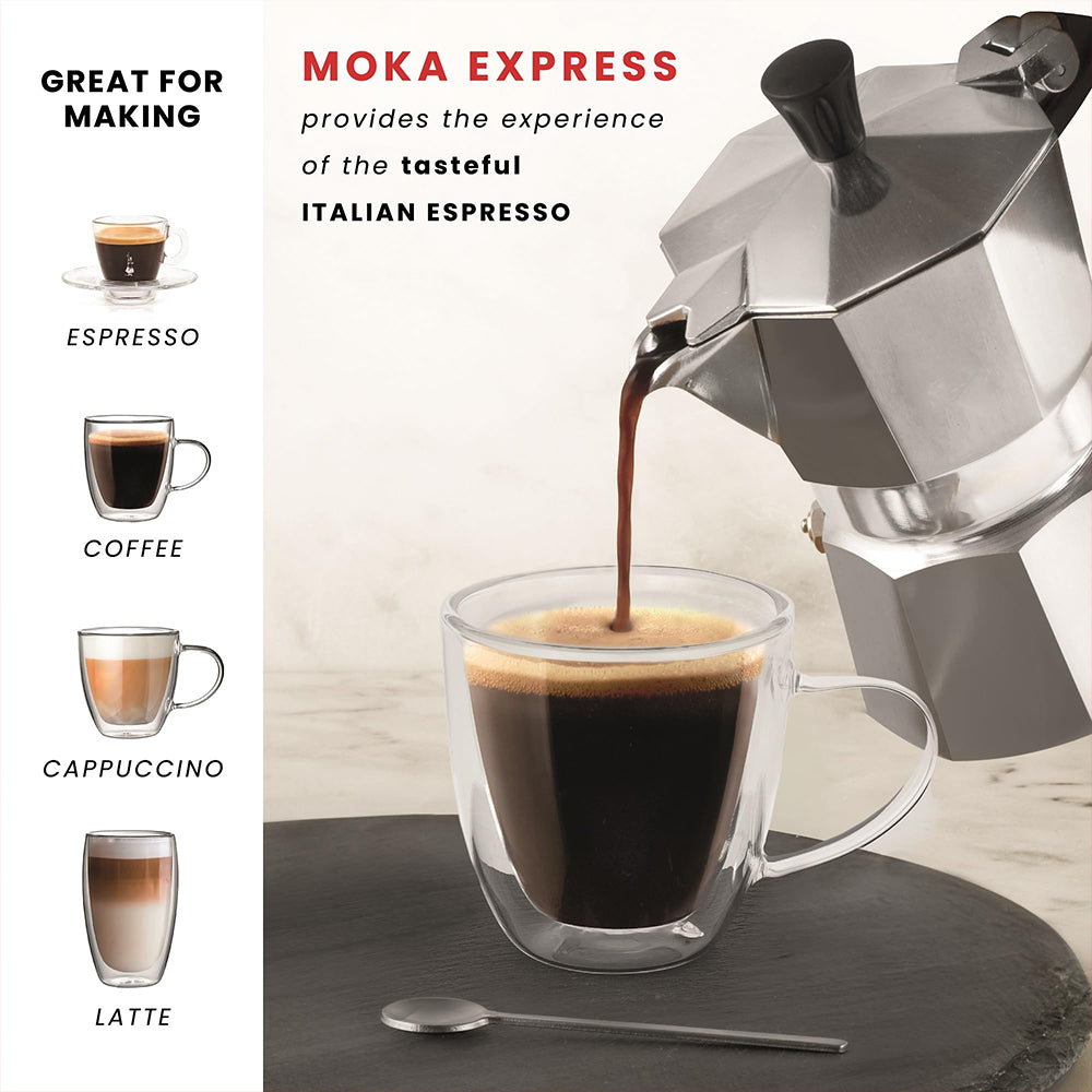 Cafetera Italiana de Aluminio 3 Tazas NS340343 Espresso Moka. Selecto