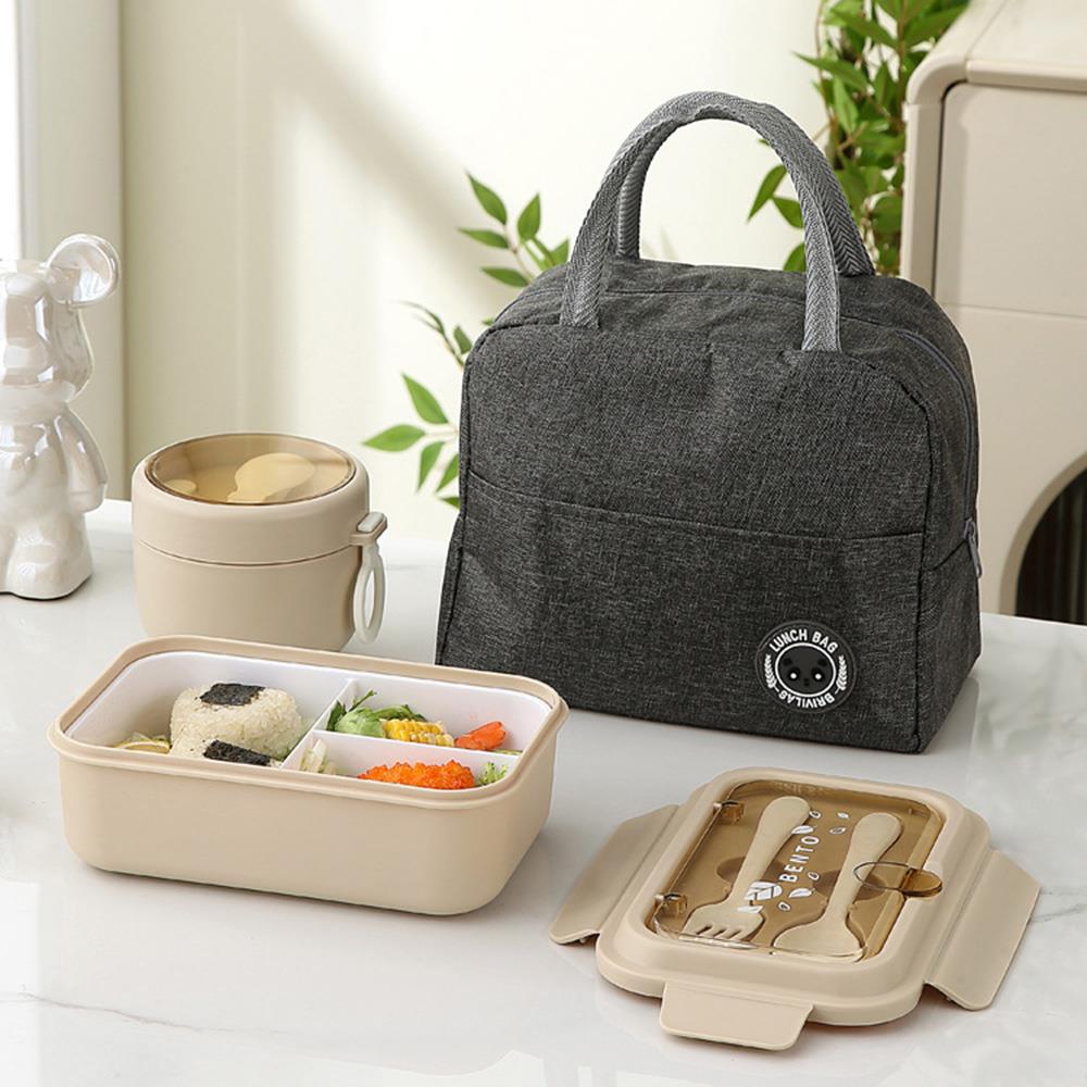 (LLEGANDO 7 DE AGOSTO) Lonchera Térmica con Recipiente para Alimentos y Bolsa Portátil | Ideal para Oficina, Escuela y Viajes | Colores Surtidos |LHC-1536