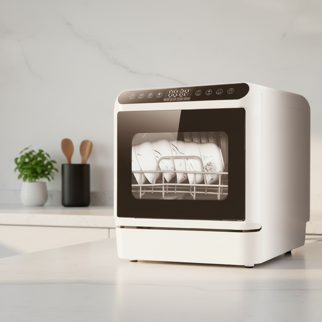 (LLEGANDO 27 DE MARZO) Lavavajillas Compacto Portátil. Dishwasher De Mesa 110V. 1000W Lavaplatos Con 4 Modos De Lavado. Lava platos. Portátil. Homestar HS-J06