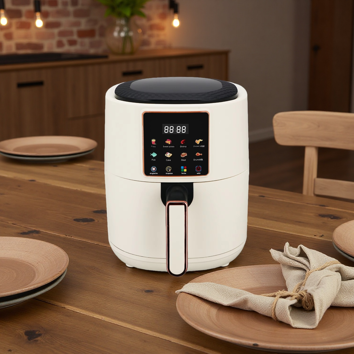 Freidora de Aire Digital 4.5L Blanco Homestar HS-5030