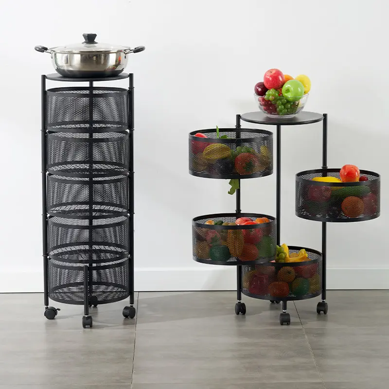 (LLEGANDO 27 DE MARZO) Organizador de Metal Negro para Cocina Multiuso con Rueditas 87x30cm LHC-9819