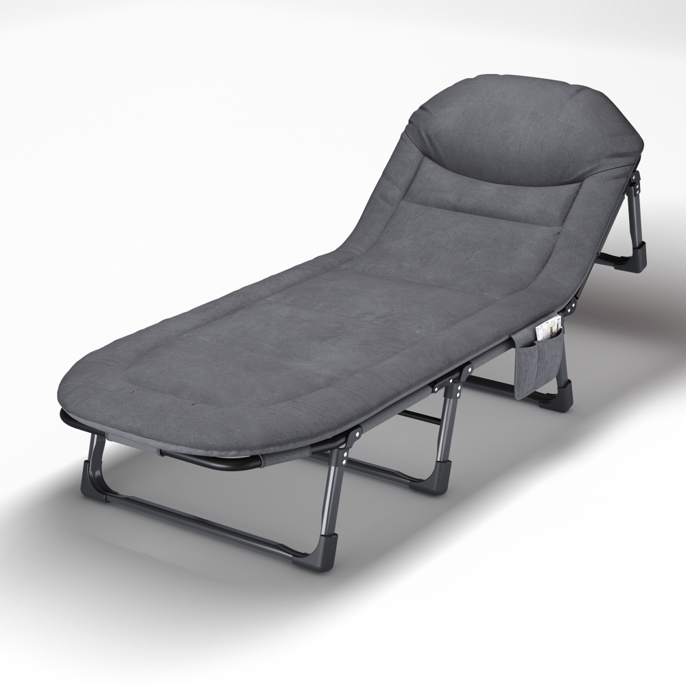 (LLEGANDO 26 DE FEB) Cama Auxiliar Plegable Catre Portátil. Silla Reclinable Convertible En Cama. Catre Con Respaldo Ajustable. 180cm BCH-BC23