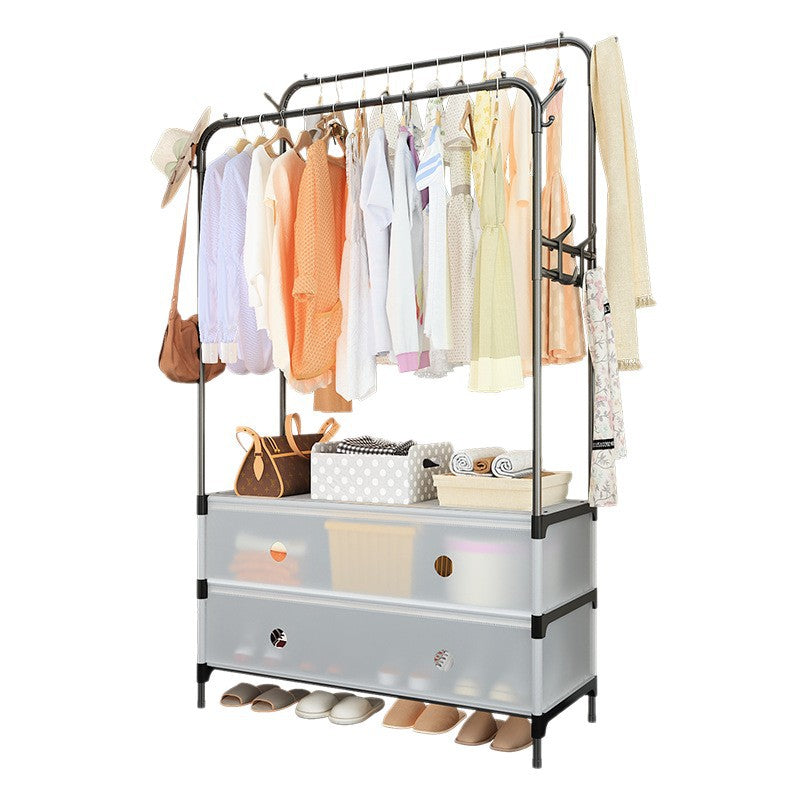 (LLEGANDO 27 DE MARZO) Perchero Tendedero de Ropa con Gavetas Multifuncional Moderno 83x28x175cm NS440260