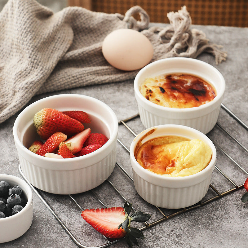 (LLEGANDO 19 DE JUNIO) Ramekin de Cerámica Blanco (4oz  701901) (6oz 701902) (8oz 701903) (12oz 701904)