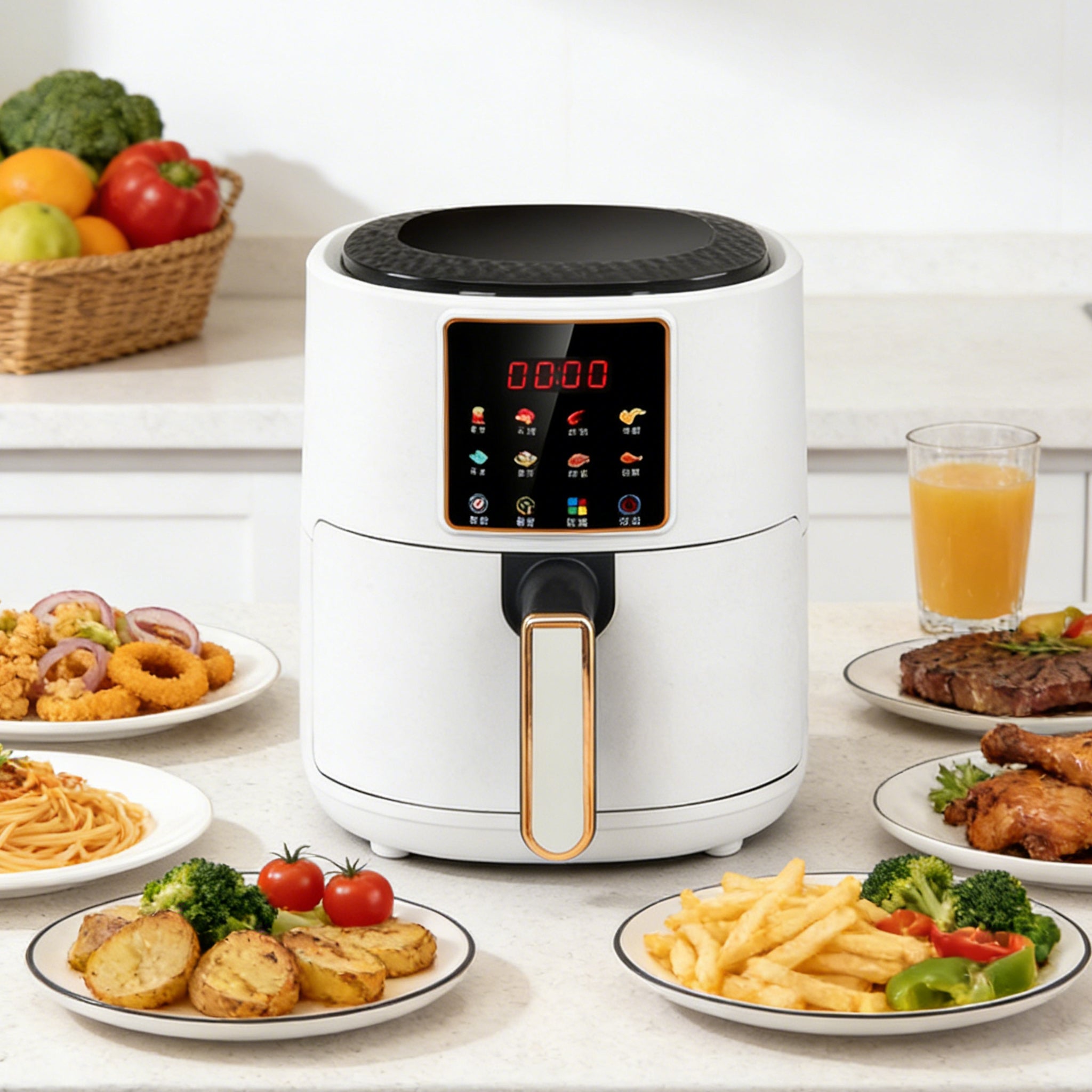 Freidora de Aire Digital 4.5L Blanco Homestar HS-5030