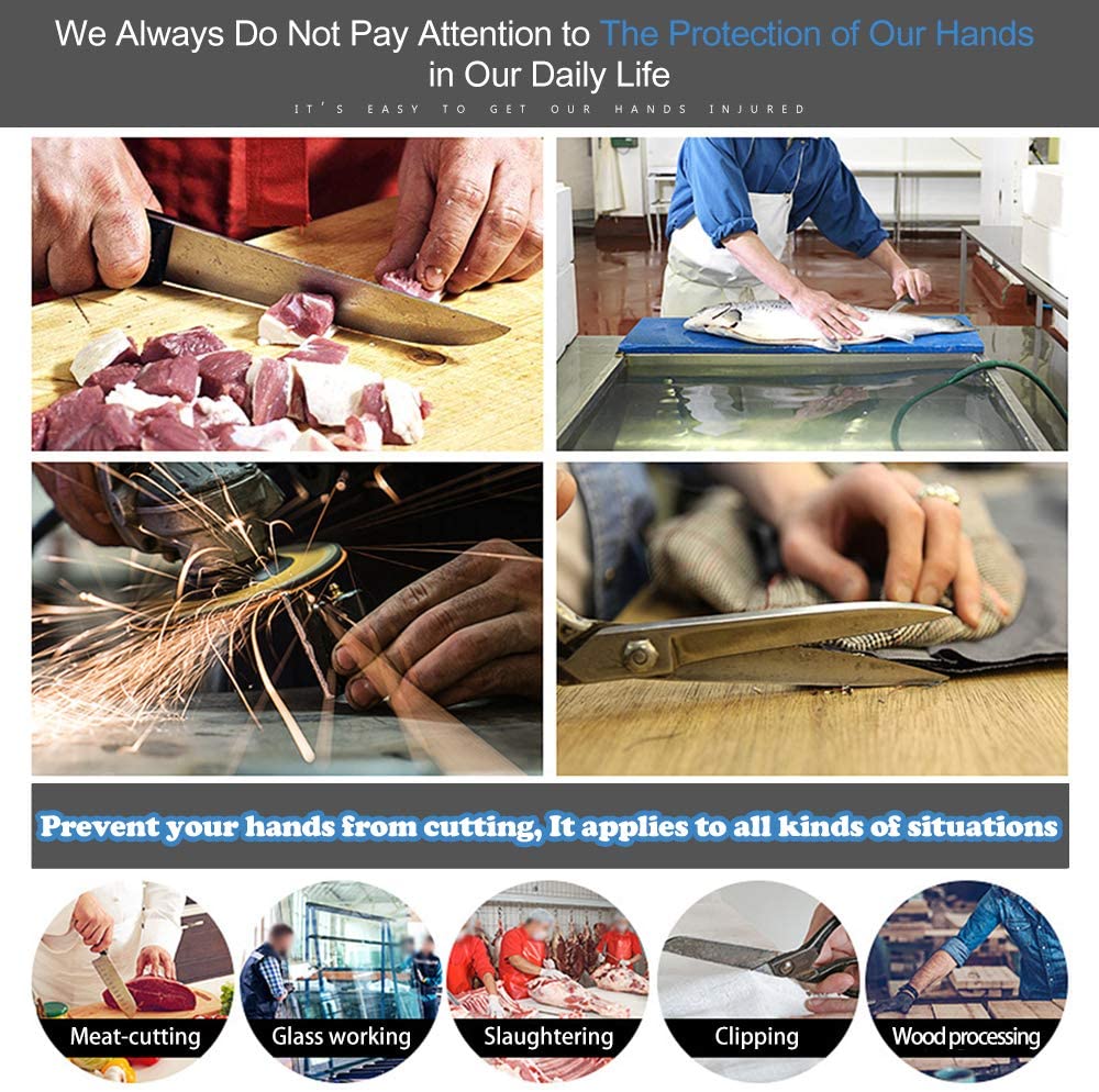 (LLEGANDO 6 DE ABRIL) Par de Guantes Anti Cortes Protector de Cuchillo 3 Tamaños Disponibles