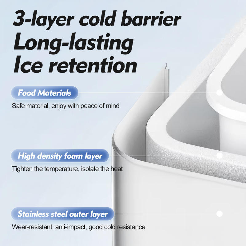 Máquina de Hielo Portátil Eléctrica 1.5L Blanco Homestar HS-Z6Y1W