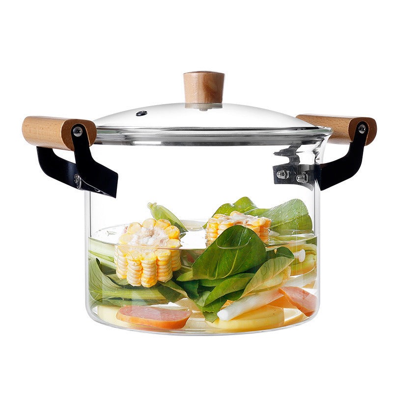 Olla de Vidrio con Tapa 2.5L Apto para Estufa – 713-39015