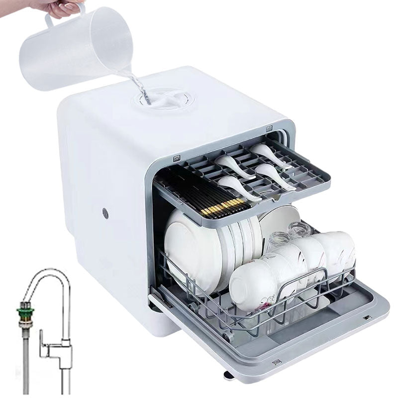 (LLEGANDO 27 DE MARZO) Lavavajillas Compacto Portátil. Dishwasher De Mesa 110V. 1000W Lavaplatos Con 4 Modos De Lavado. Lava platos. Portátil. Homestar HS-J06