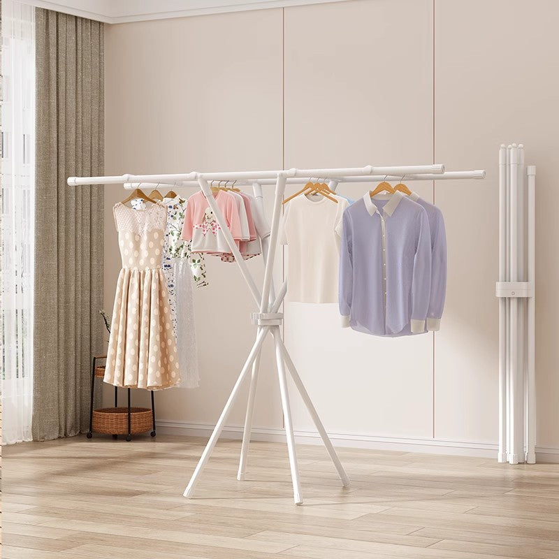 (LLEGANDO 27 DE MARZO) Perchero Tendedero de Ropa Multifuncional Moderno Blanco 140x130x55cm FSK10946