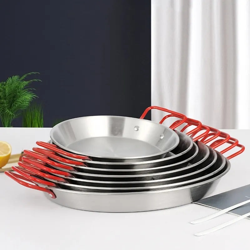 (LLEGANDO 30 DE SEPT) Sartén para Paella de Acero Inoxidable SS201 | 4 Tamaños Disponibles | 21cm 230101 | 25cm 230102 | 31.5cm 230103 | 35cm 230104