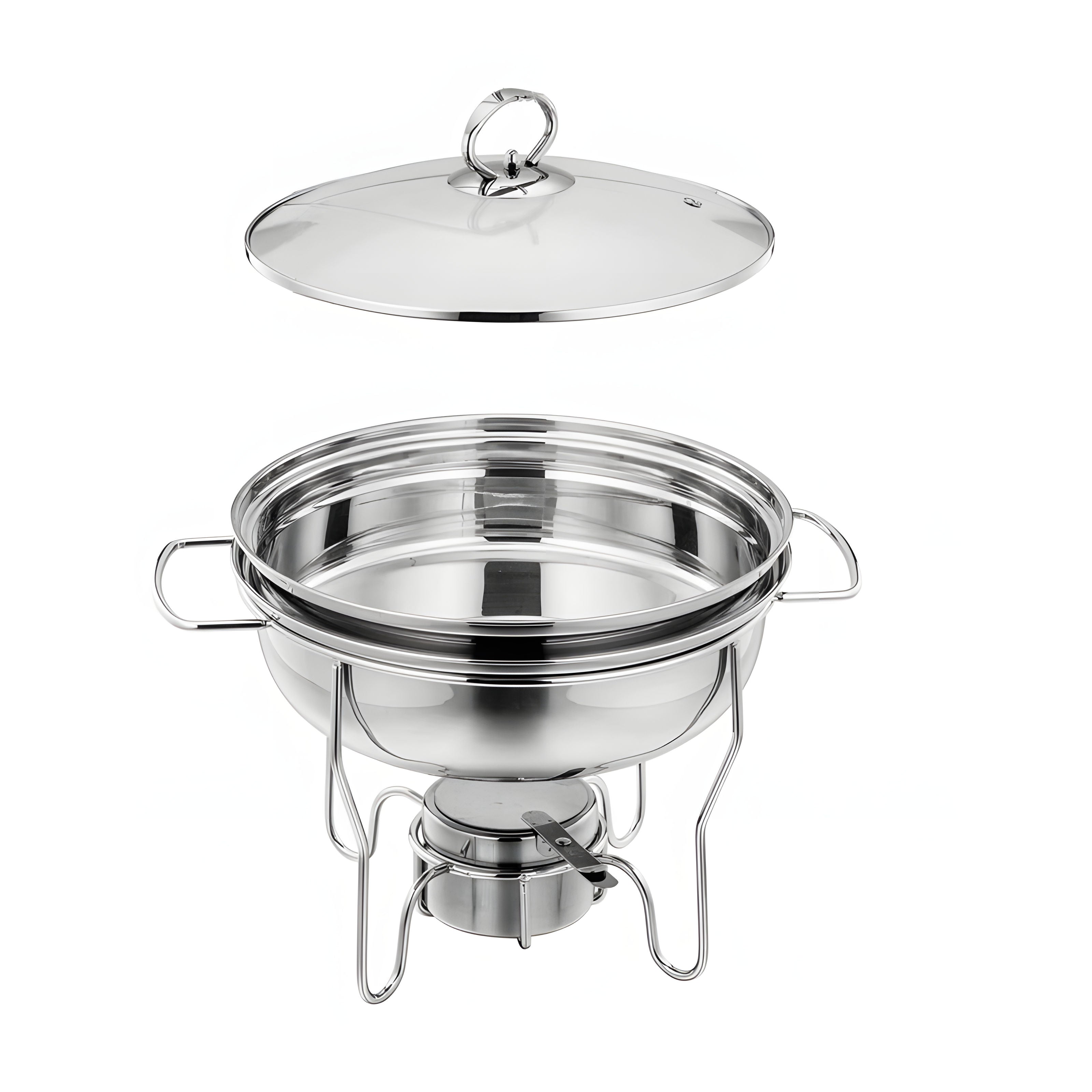 (LLEGANDO 27 DE MARZO) Chafing Dish Redondo 8.0L en Acero Inoxidable 36x60cm FSSK11219 Buffet.