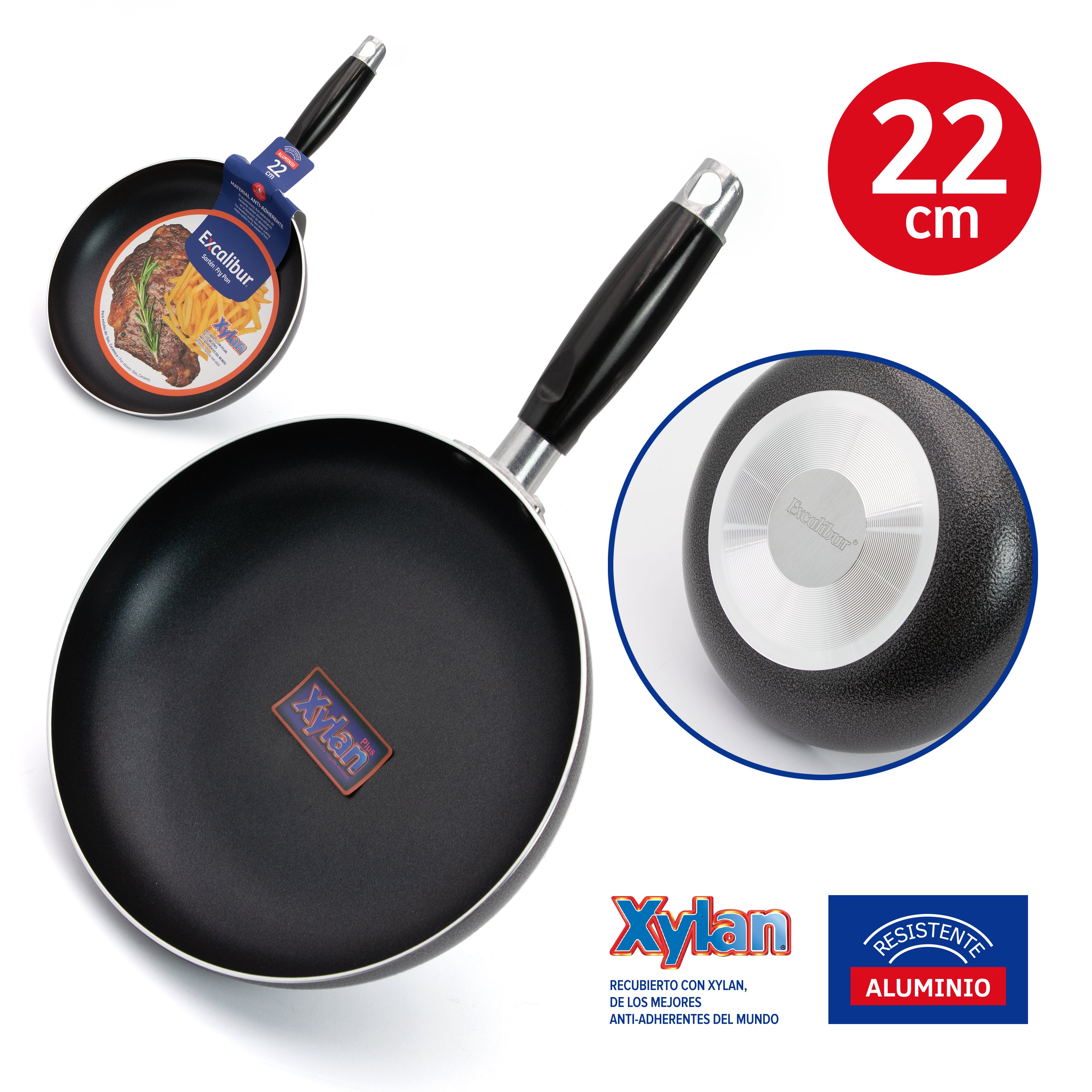 Sartén de Aluminio 22cm Excalibur JLJ-22CM