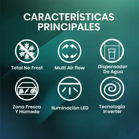 Refrigeradora Top Mount Hisense RT3N375NACA 13.4 Pies³ No Frost con Compresor Inverter, Multi Air Flow y Dispensador de Agua | Acero Inoxidable Nevera.