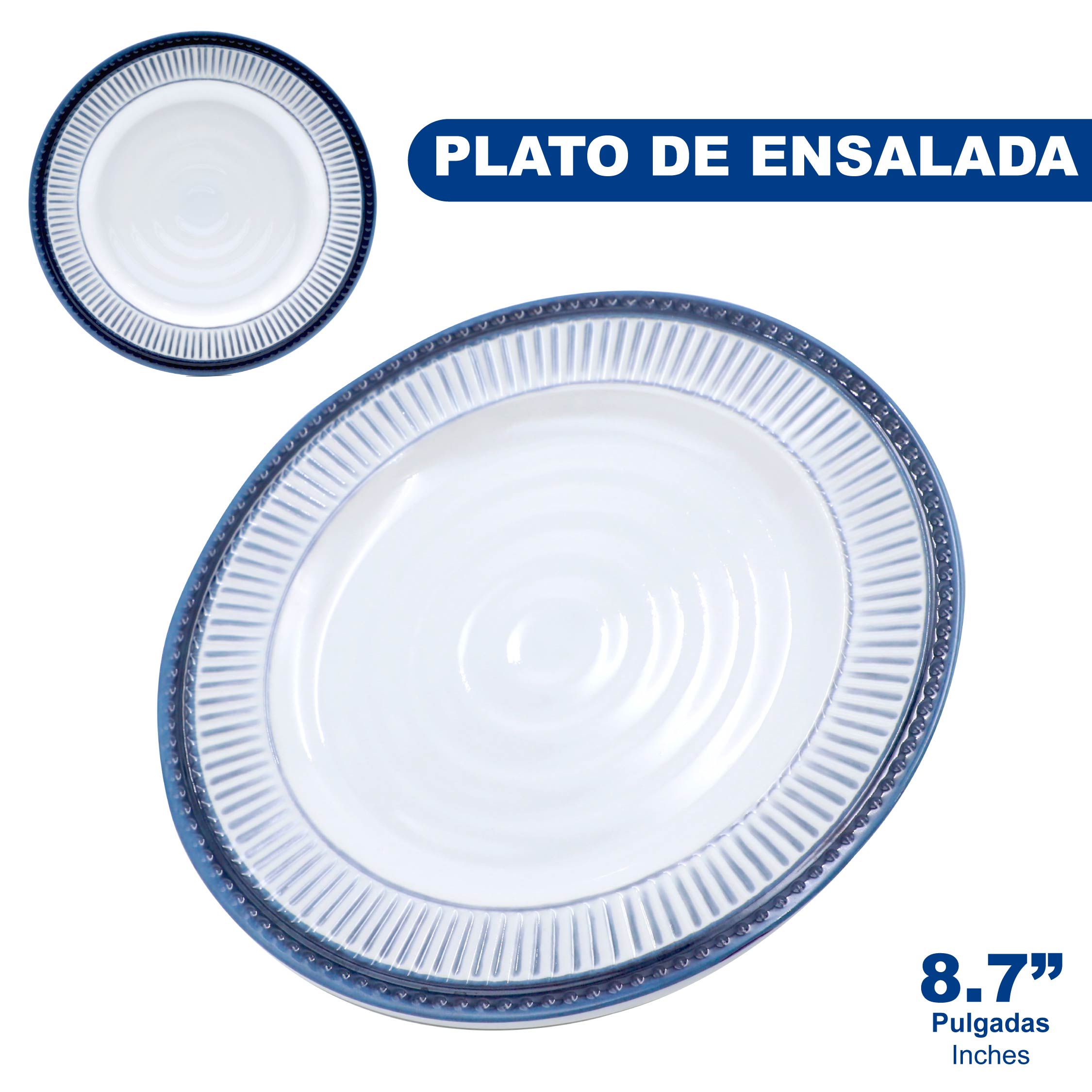 Plato de Melamina Redondo 8" ML014