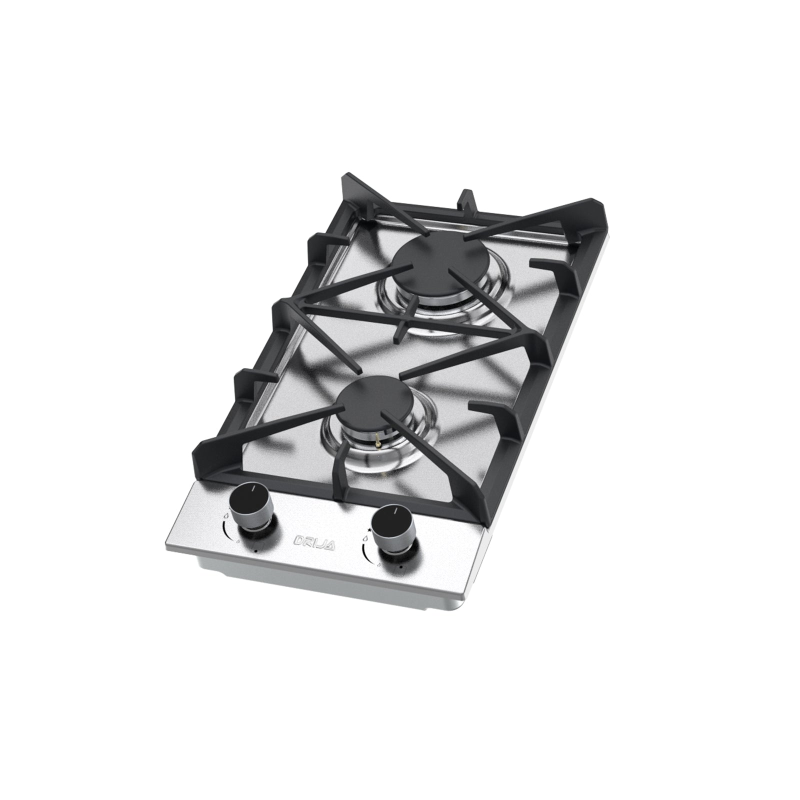 Estufa Empotrable a Gas de 2 Quemadores Acero Inoxidable Milan 30 Drija