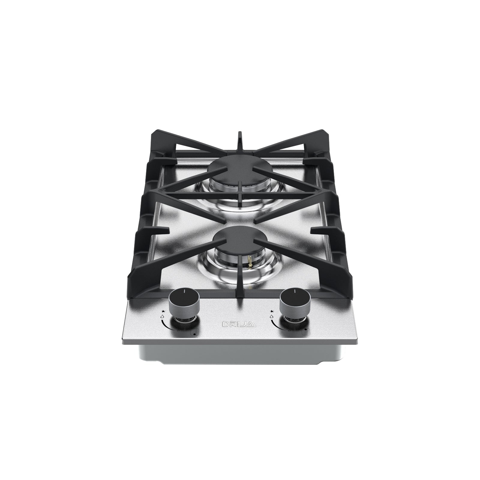 Estufa Empotrable a Gas de 2 Quemadores Acero Inoxidable Milan 30 Drija