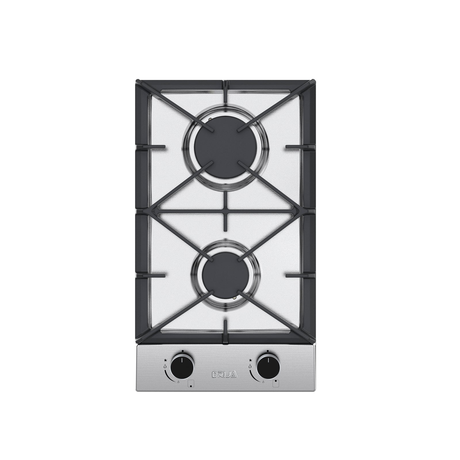 Estufa Empotrable a Gas de 2 Quemadores Acero Inoxidable Milan 30 Drija