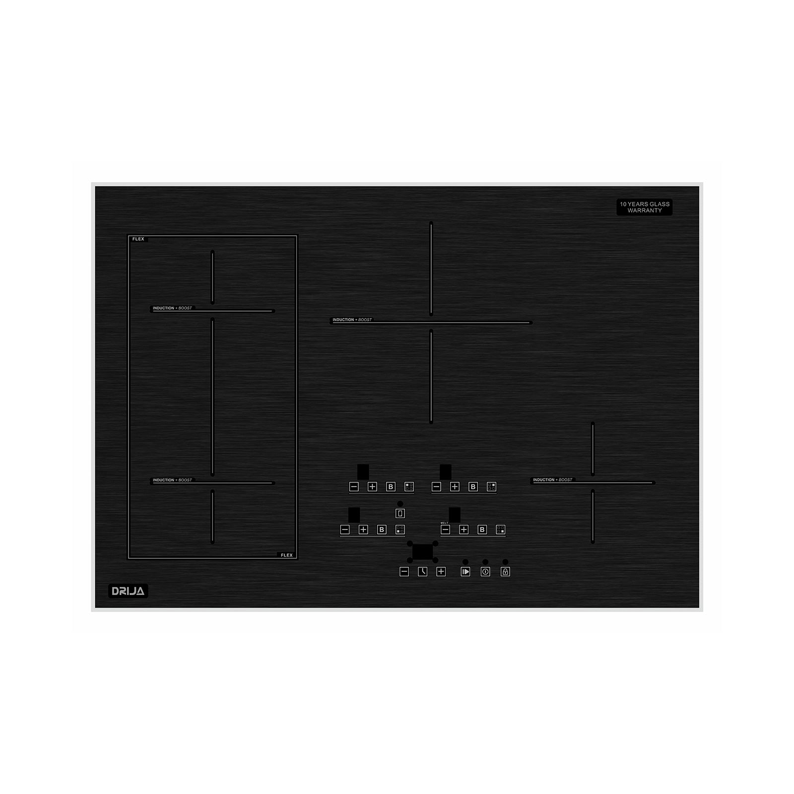 Estufa Empotrable de Inducción 4 Quemadores Vitrocerámica Negro MUNICH 76 INDUKTION Drija