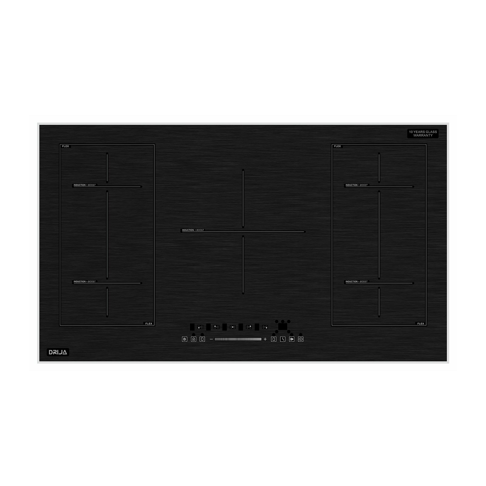 Estufa Empotrable de Induccion 5 Quemadores Vitrocerámica Negro MUNICH 90 INDUKTION Drija