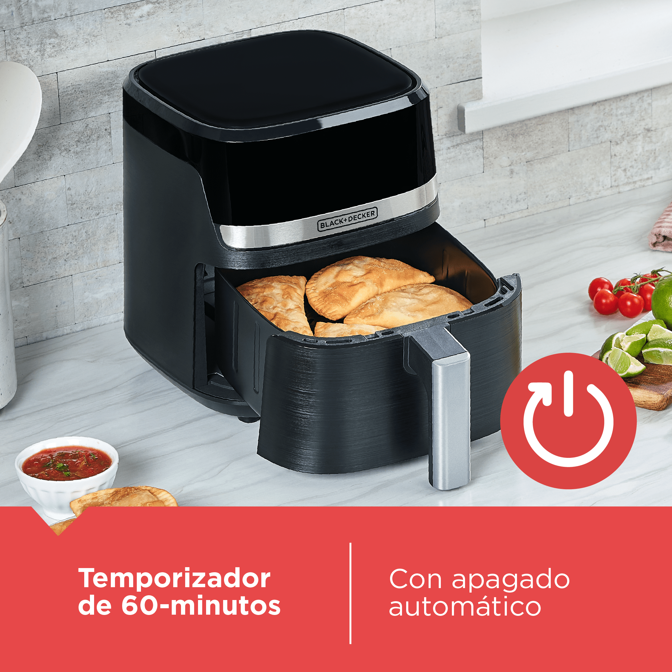 Freidora de Aire 5.5L Purifry 9 Funciones en 1 Black and Decker AFBD62-1BDLA