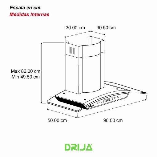 Extractor de Grasa Prisma Touch 90 Drija