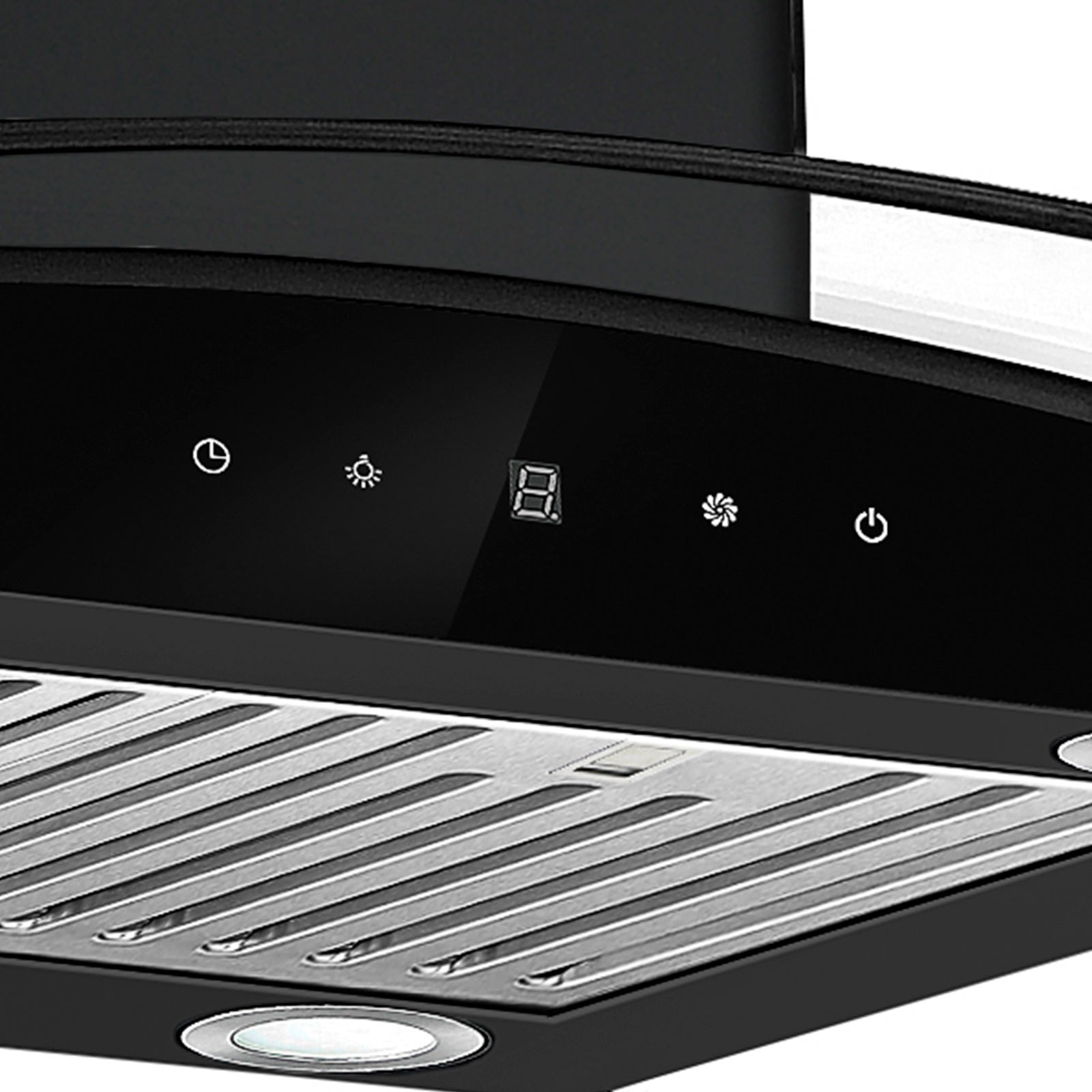 (POR PEDIDO) Extactor de Grasa Tipo Campana Prisma Isla Touch 90 Black Drija