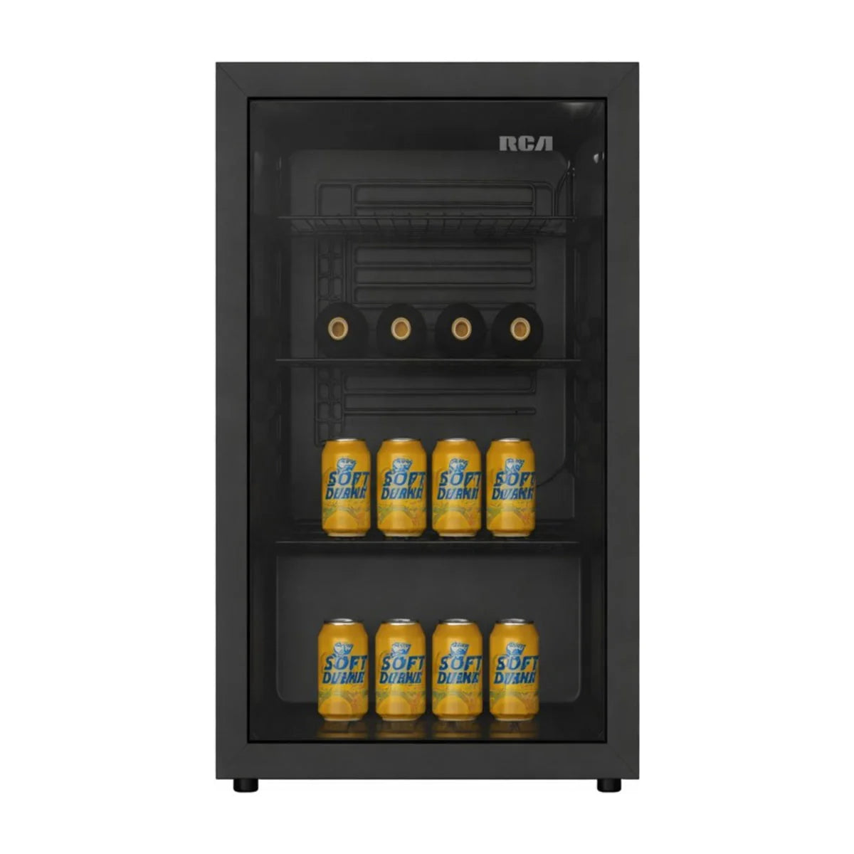 Refrigeradora Mini Bar 3.3p3 Puerta de Vidrio Templado RCBC90 Centro de bebidas.