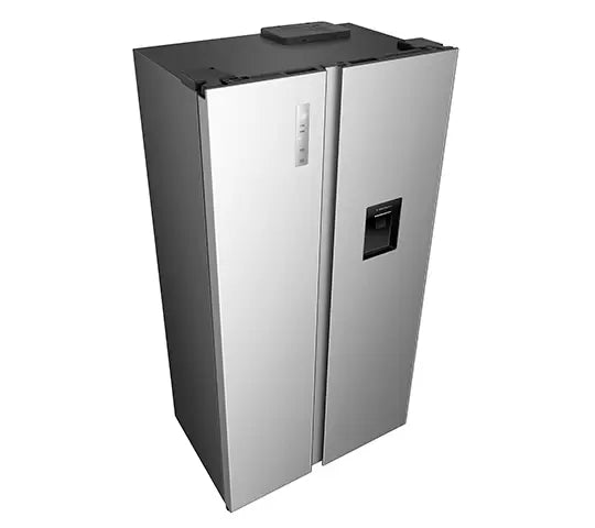 Refrigeradora Side by Side 19.1p3 con Dispensador de Agua Inverter Hisense RS3P558NMCB Nevera.