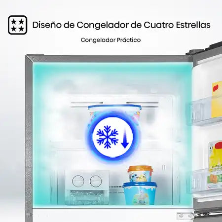 Refrigeradora Top Mount Hisense RT3N320NACA 11.5 Pies³ No Frost con Compresor Inverter y Multi Air Flow | Acero Inoxidable Nevera.