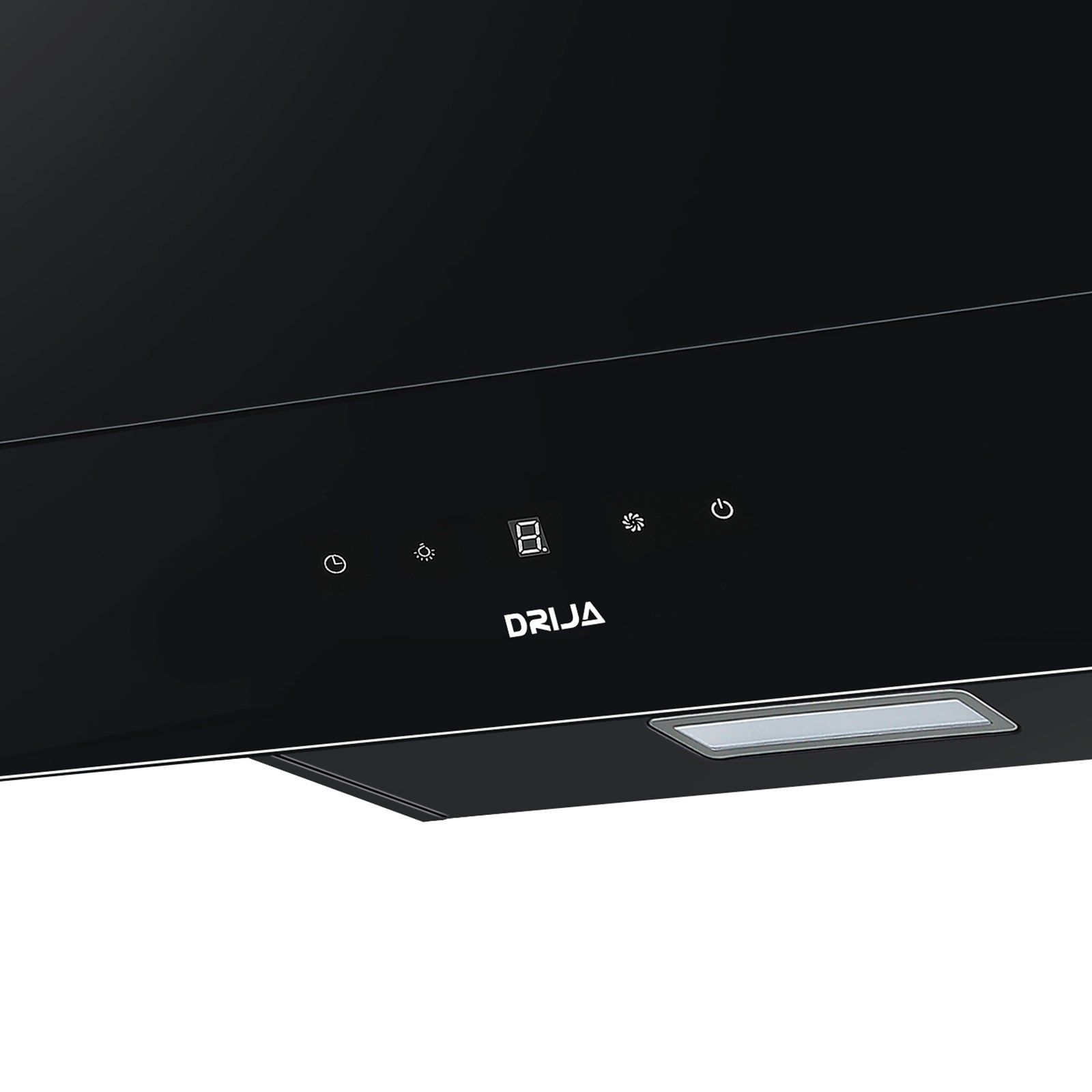 Extractor de Grasa Vidrio Templado Negro Rectangulo 90 Black Drija