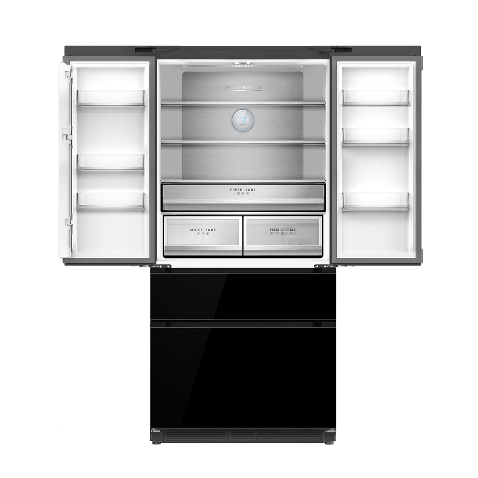 (POR PEDIDO) Refrigeradora French Door 18.1p3/522L Vidrio Negro Drija GLASS-B 18FD4P