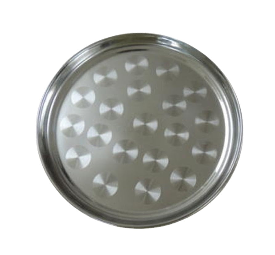 (LLEGANDO 5 DE MAYO) Bandeja Redonda de Acero Inoxidable 40cm 555 MI-4047 Circular.