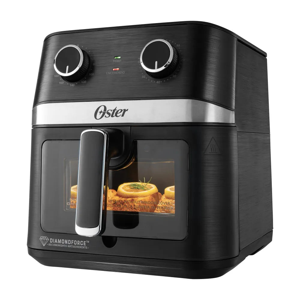 Freidora de Aire Manual Recubrimiento DiamondForce Ventana y Luz Interna 6L 1700W Oster CKSTAF60WMDF