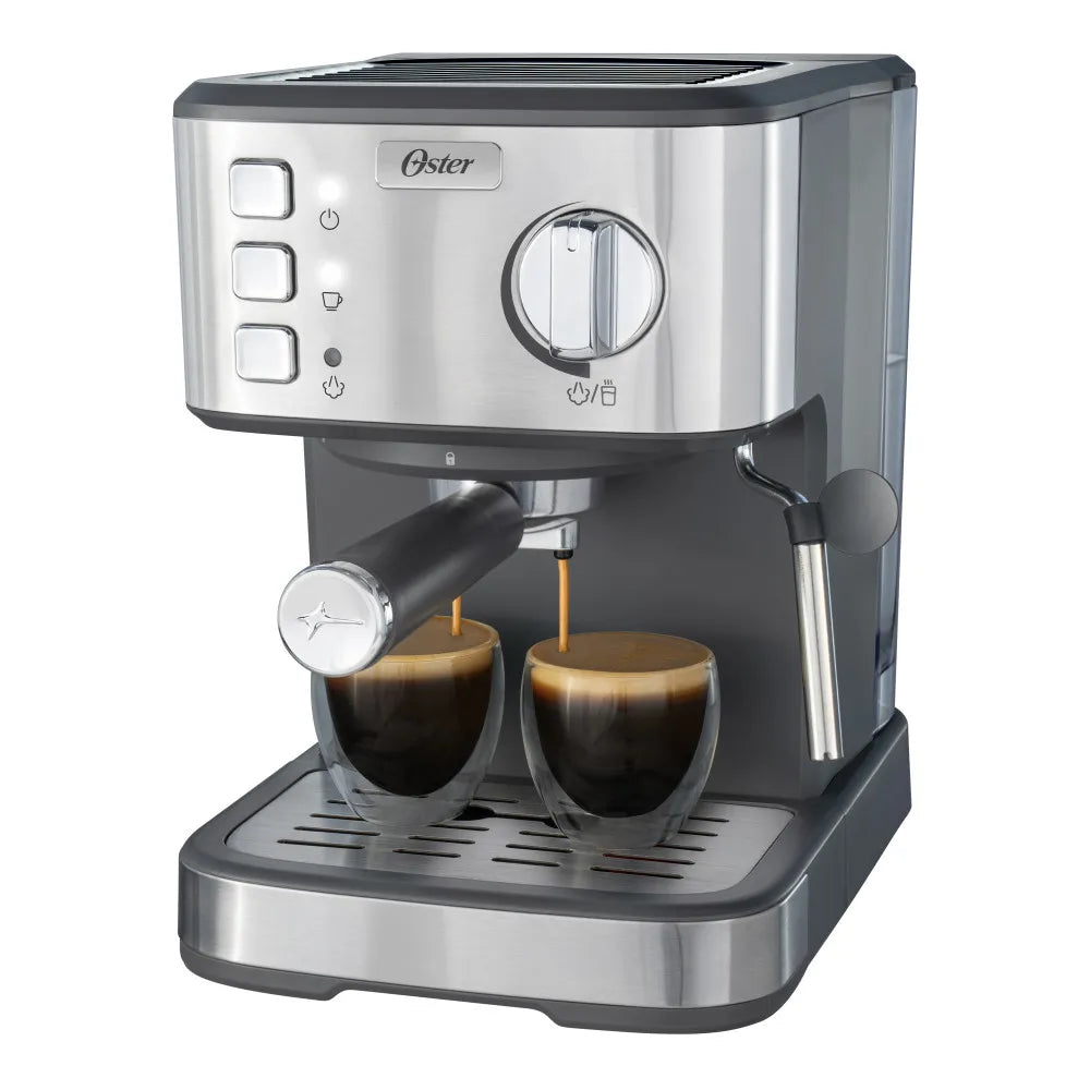 Cafetera de Espresso Compacta 15 Bar Compatible con Cápsulas de Dolce Gusto Tubo de Vapor 8 Tazas 1100W Oster BVSTEM5502 Expresso. Cappuccino.