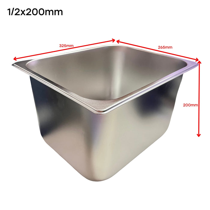 Bandeja GN Pan de Acero Inoxidable 1/2x200mm 325*265*200mm