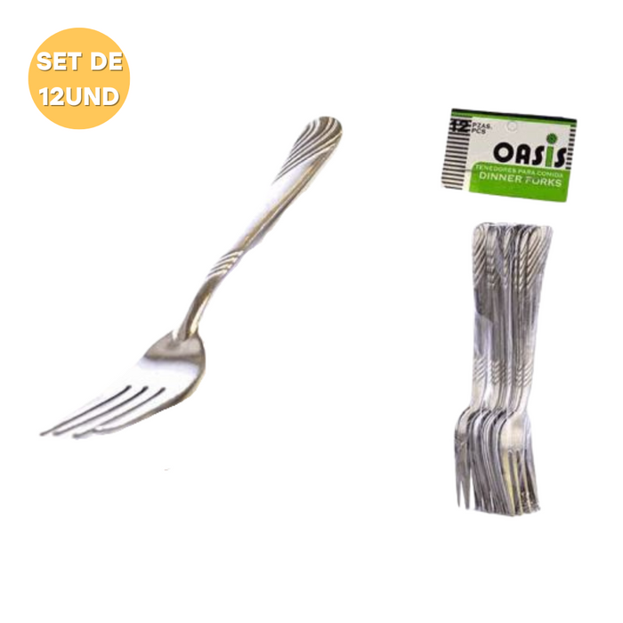 Set de 12und de Tenedor de Metal 18cm Oasis NT-212-300