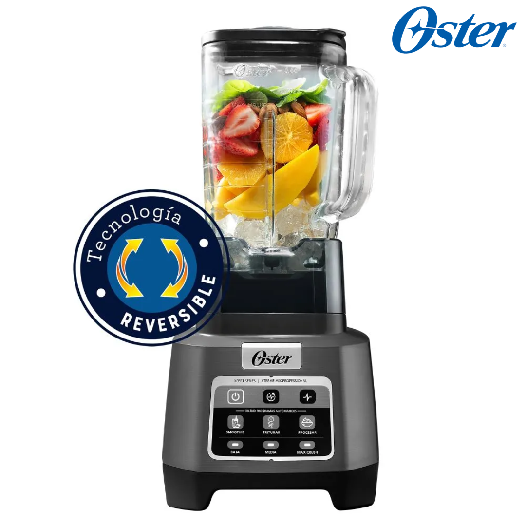 Licuadora Vaso de Vidrio 2L Profesional Xtreme Mix con iBlend y Max Crush con Tecnología Reversible 1500W Oster BLSTXPG-BW
