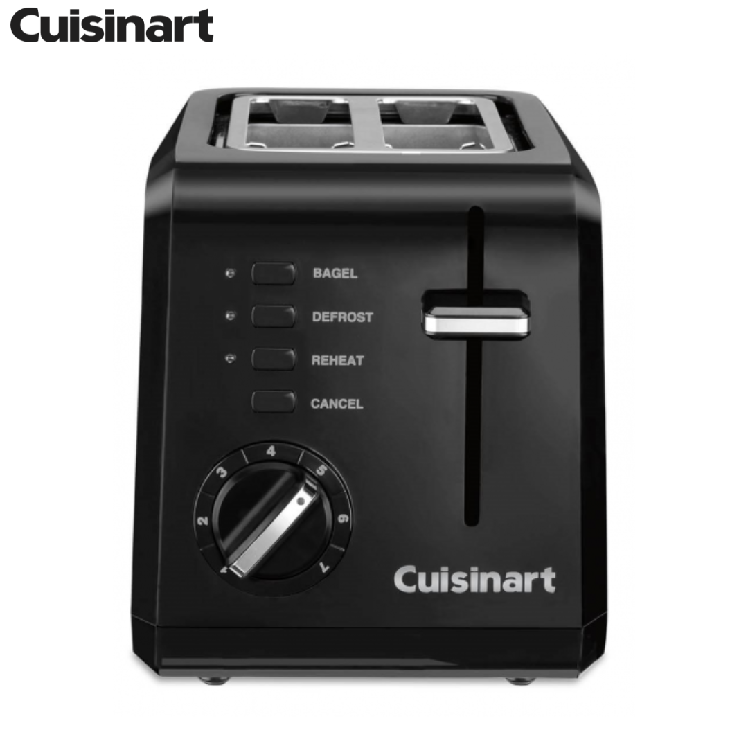 Tostadora de Pan Compacta de 2 Rebanadas Negra | Cuisinart CPT-122BKC