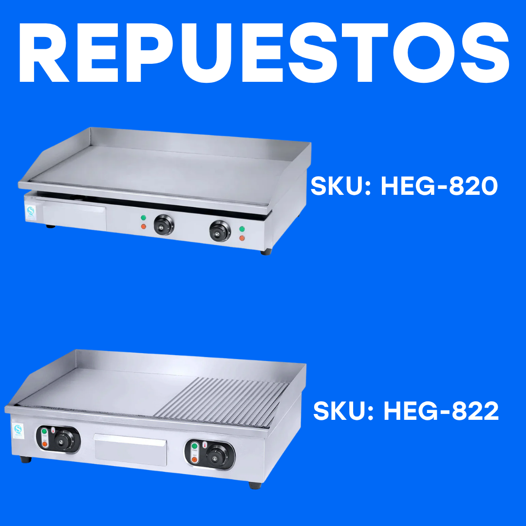 Repuestos para Plancha Eléctrica HEG-820 y HEG-822