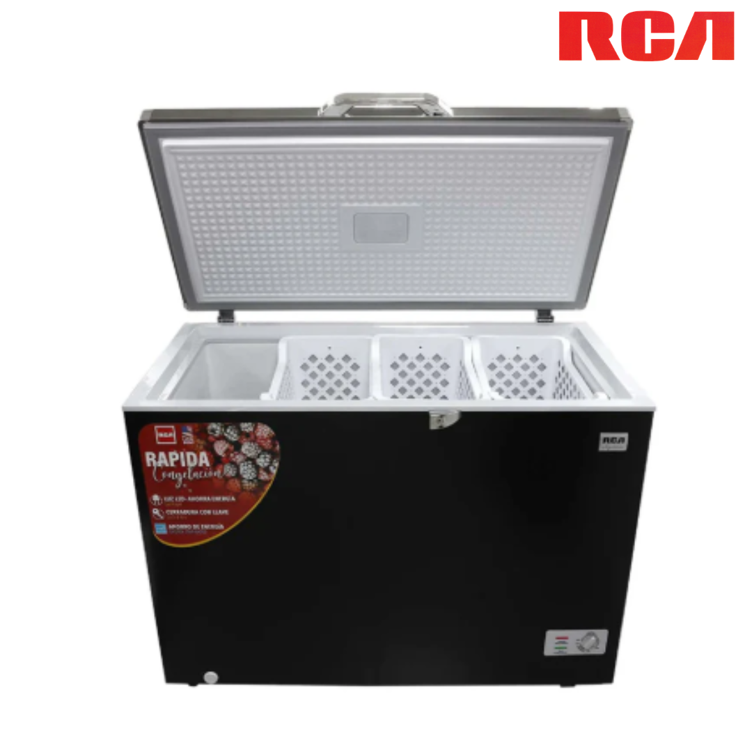 Congelador Horizontal Negro 11p3 RCA RCSF110DA Freezer.
