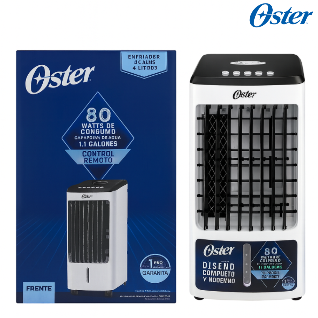 Enfriador de Aire Portátil 4L con Purificación de Aire Blanco Oster BOS-AWKC4LBW